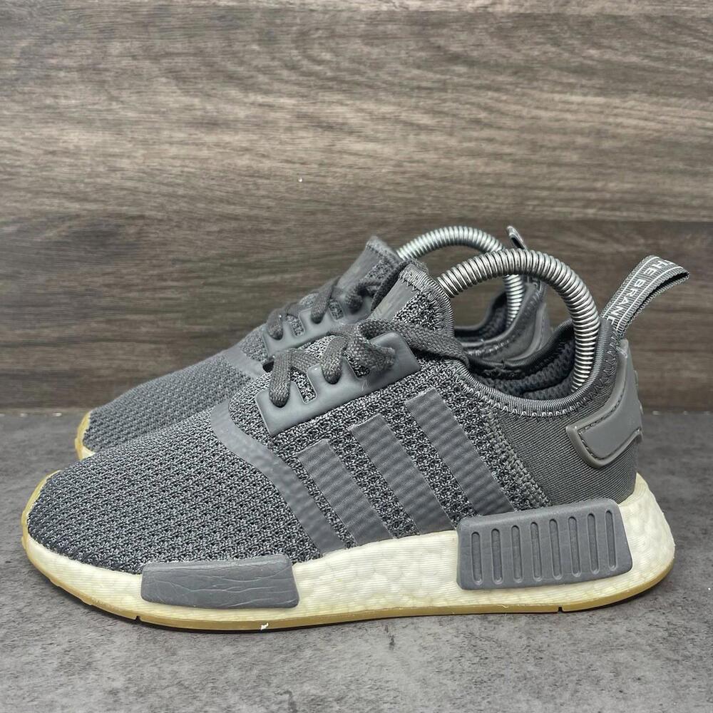 Adidas NMD R1 Shoes Kids Size 4.5 Grey Running Sneakers B42199